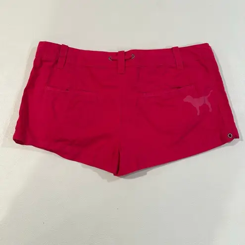 Vintage Y2K PINK Victoria’s Secret Hot Pink Cotton Drawstring Shorts | Size 10