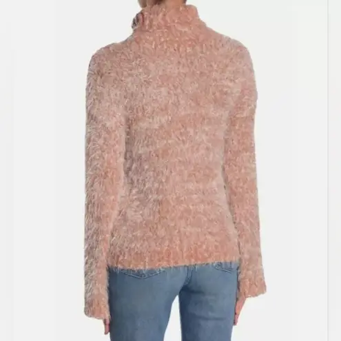 Abound Sweater Women's Fuzzy Knit Turtleneck Tan Lion Marl Tan/Beige Size Large NWT