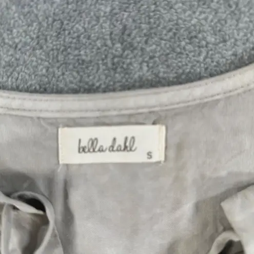 Bella Dahl Lace Up Tunic Top Women's Small Gray Laganlook Long Sleeve Boho