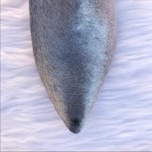 Valentino Garavani NEW Valentino women’s Twist-heel low fur silver ankle boots IT 35.5 US 5.5