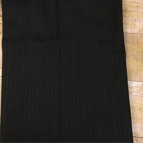 Barry Bricken 100% Wool Pinstriped Hillary Pant NWT Size 10 Long Black