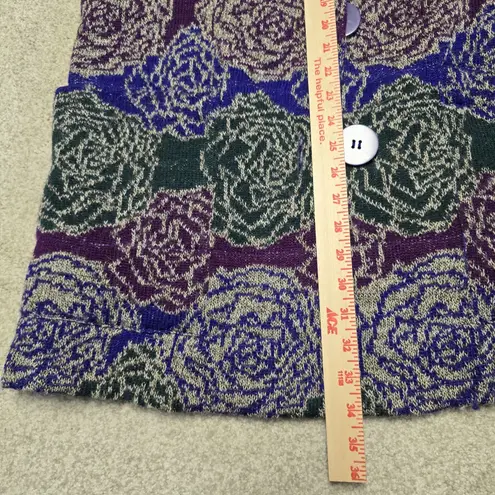 Missoni  Made in Italy Wool Alpaca‎ Knit Coat Jacket Size S Purple Floral Lined