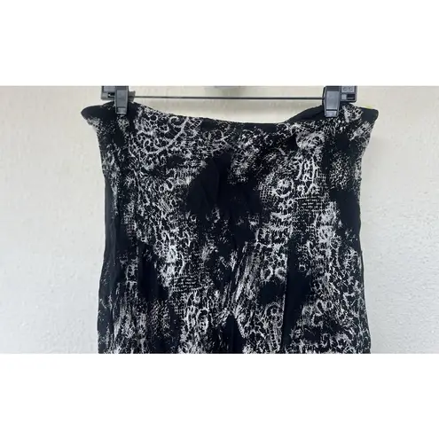 VTG Y2K Lily Black Handkerchief Slit Maxi Skirt Fairy Grunge Whimsigoth Dark Size M