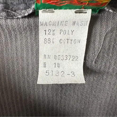 Vintage Wide Corduroy Gray A Line Skirt MALLARD DUCK Size 14 by MH Selections