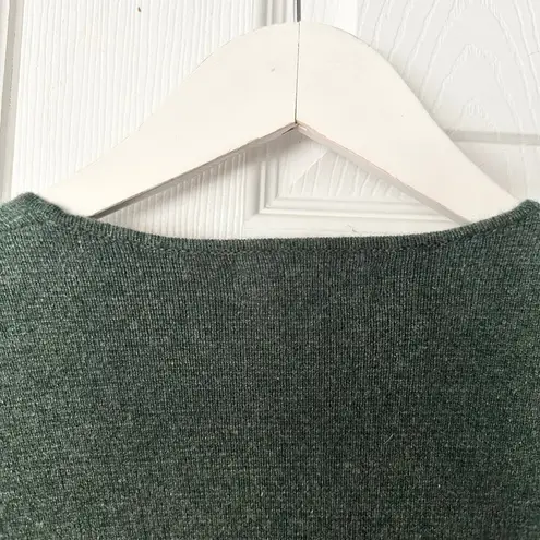 Parenti's Forest Green Cashmere Open Cape Blazer Cardigan Sweater Small Minimal