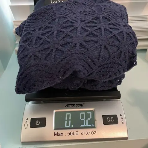 Lulus   SZ small Navy Blue‎ Floral Crochet Lace Short Sleeve Mini Dress