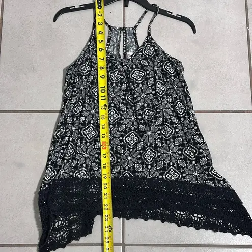 Mossimo Supply Co Women Sleeveless Black Print Tank Top size XS.