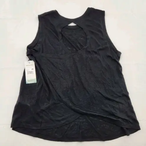 Balance Collection  Womens Size Large Solid Black Athletic Tank Top