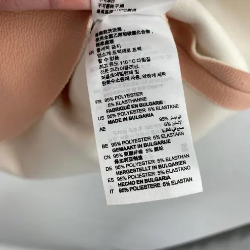 Sandro Paris Remind Mini Dress Fit & Flare Scuba Knit Light Pink Womens Small