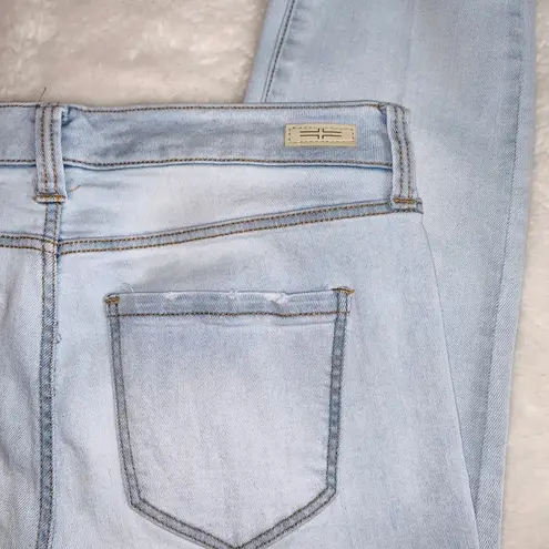 Liverpool Alec Sunpeak Mended Light Wash Mid-rise Cropped Skinny Jeans