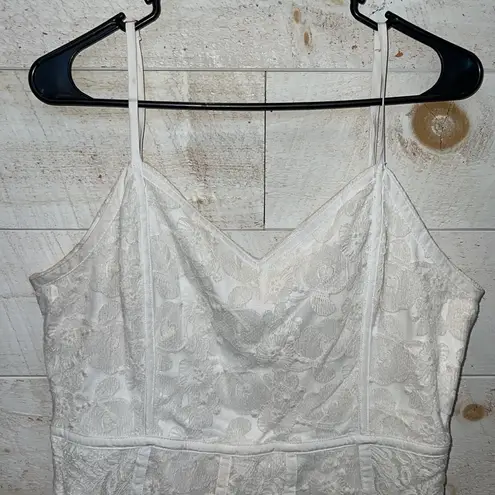 Suzy Shier  Women’s White Lace Sleeveless Fit & Flare Dress Size XL