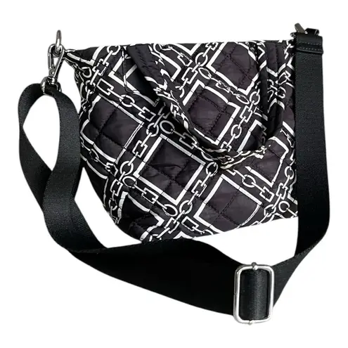 INC International Concepts Black and White Geometric Crossbody Bag
