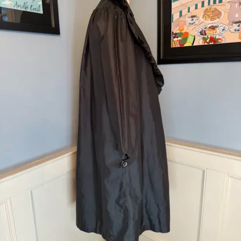 True Vintage 1980s Marmika by Fitz Black Lightweight Car Coat Driving Coat Sz 12