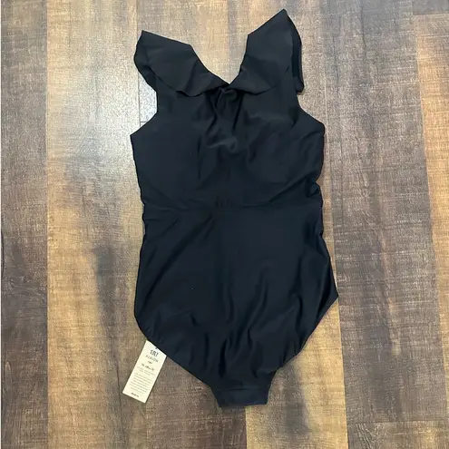 ALBION FIT NWT Black The Diana One-Piece Swimsuit Size Medium