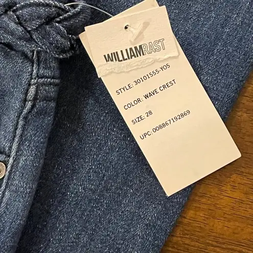 William Rast NWT Women's Misses High Rise Wide Leg Cropped Jean Size 28 Med wash