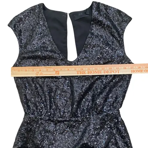 H&M H&am black sequin fancy cocktail party mini dress