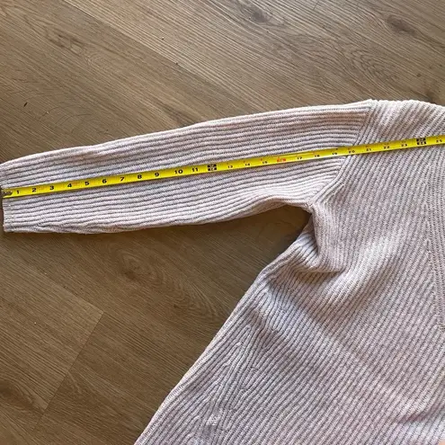 Madewell  Woodside Pullover 100% Merino Wool Sweater in Pale Pink Size Medium