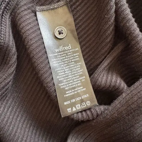 Wilfred Aritzia - Cove Ribbed Button-Front Midi Black Dress Sz S