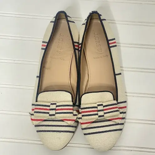 J.Crew  Cleo Stripe Canvas Loafers 603