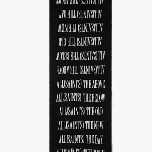 ALLSAINTS Black Logo Scarf - New with tags UNISEX