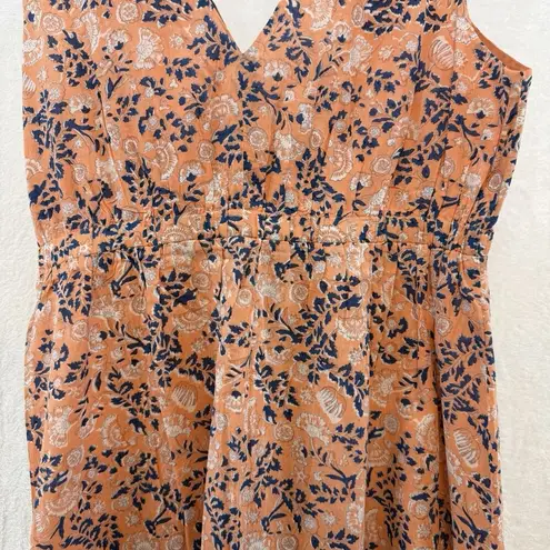 Cleobella NWT Astrid Ankle Positano Floral Organic Cotton Maxi Boho Large Coral