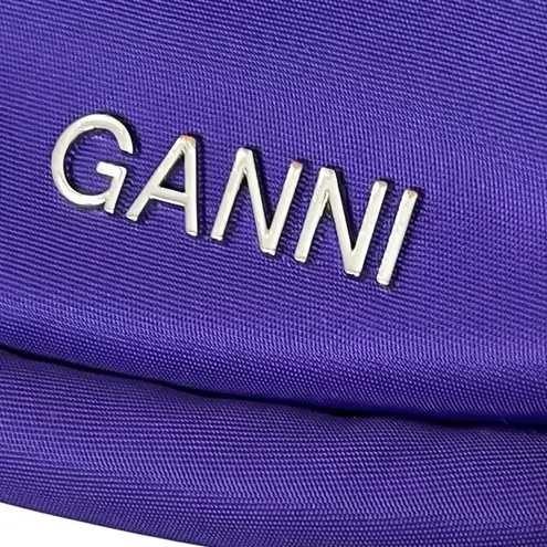 Ganni Knot Purse OS Heliotrope Tech Fabric Mini Bag Removable Strap