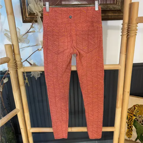 prAna Leda Pants Orange Leggings With Back Pockets ~ Size XS 💚🍄