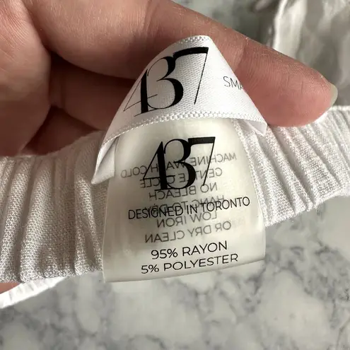 437 White Tie Shoulder Bikini Top