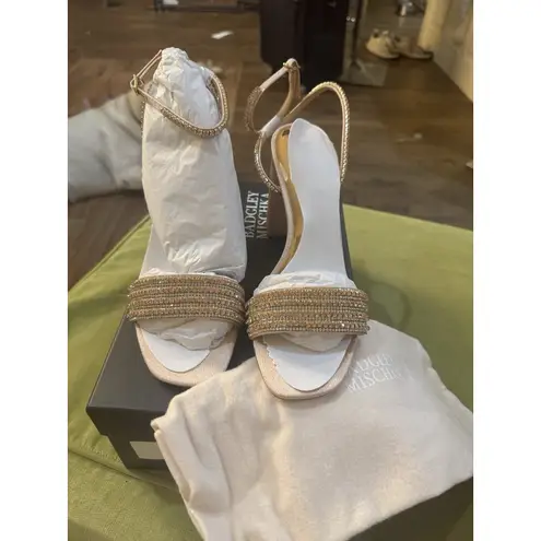 Badgley Mischka Becca rhinestone jeweled sandals size 6 Bridal Fairy