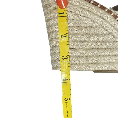 Sugar Hundreds Wedge Sandals Fabric Natural Multicolor Beach Stripe Size 8.5