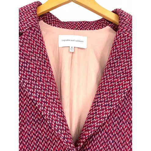 Cupcakes and Cashmere | S | Women's Tweed Cape Poncho Sleeveless Blazer Jacket