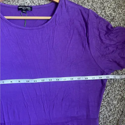 Urban Coco NWT Purple Mini T-Shirt Dress Summer Casual Lightweight Comfy XXL