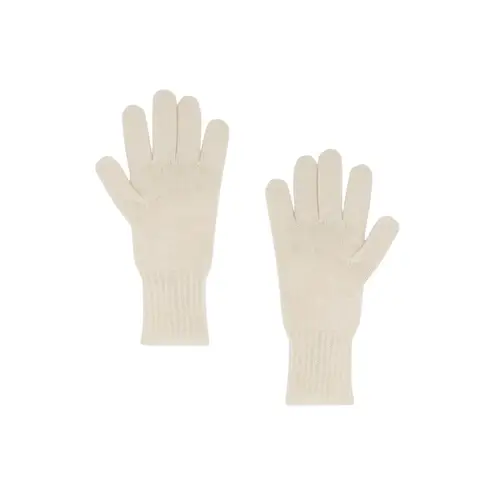 Hat Attack Cashmere Gloves in Ivory One Size New Womens Mittens Knit Tan