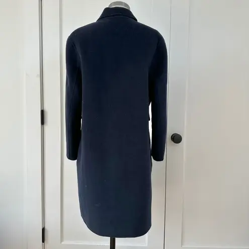 MNG Mango Suit Women's Wool Blend Coat XXS/XS Minimalist Longline Classico Blue