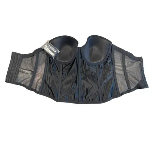 Dominique Black 8541 Ariel Hidden Underwire Longline Bra Size 34C Bridal $88