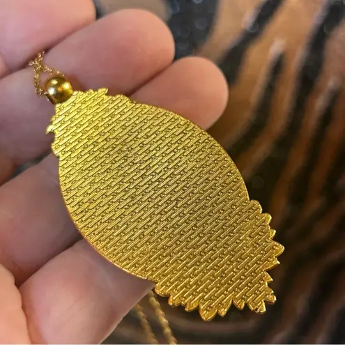 Handmade Handcrafted cowhide sparkle owl cameo pendant on chain necklace