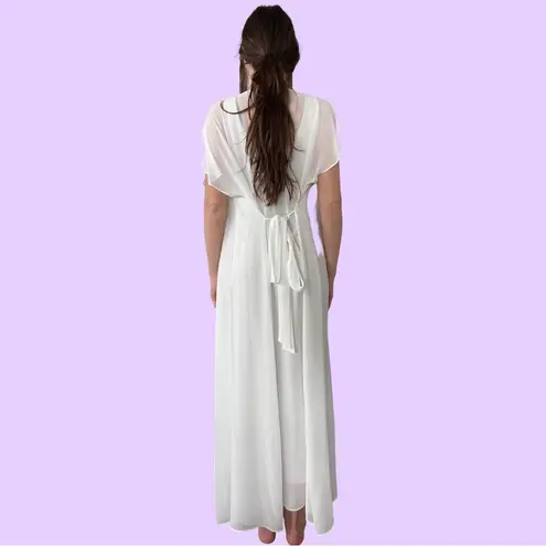 Amazing vintage white chiffon negligee 2