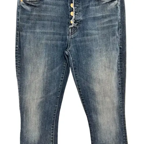 MOTHER Denim The Fly Cut Stunner Fray Jeans in Moon Dark Wash Size 25 Blue