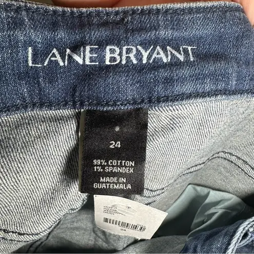 Lane Bryant NWT  Medium Wash Denim Wide Leg Crop Jeans size 24