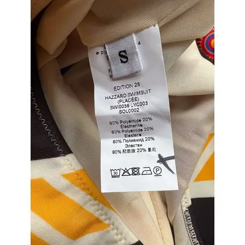 NEW La DoubleJ Hazzard Swimsuit Solar Placée Abstract Size Small Red