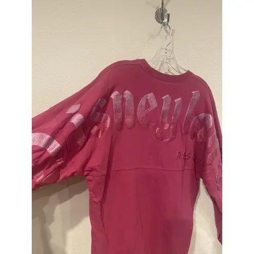 Disneyland Spirit Jersey Shirt Womens Small Pink Glitter Disneyland Resort