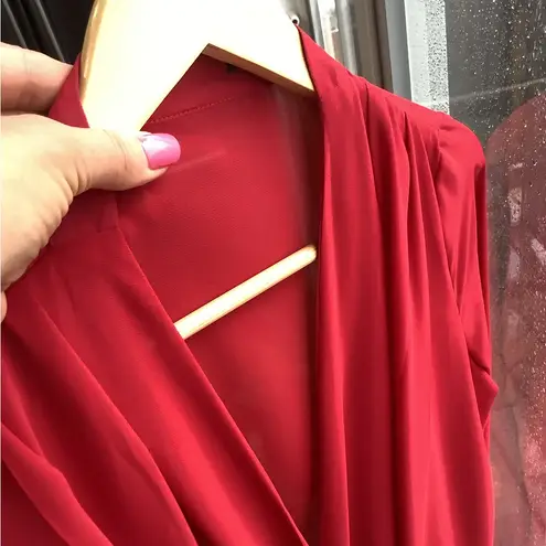 Nice dressy long sleeve blouse ๐น๐น๐น Red Size M