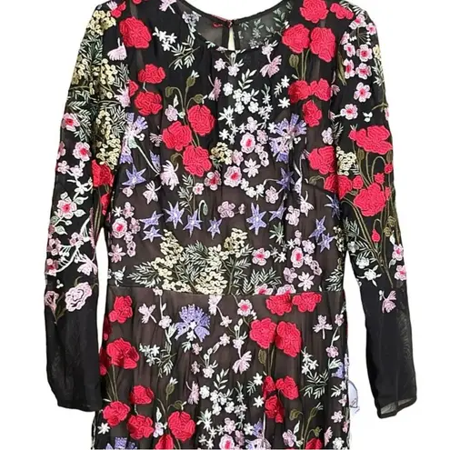 Dress the Population Black Label Maxi Dress Ava Floral-Embroidered Gown Size XL - Image 3