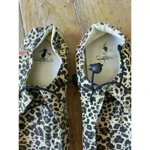 Corky's Kayak Leopard Slip On Women's Boat Shoe, size 8 Brown