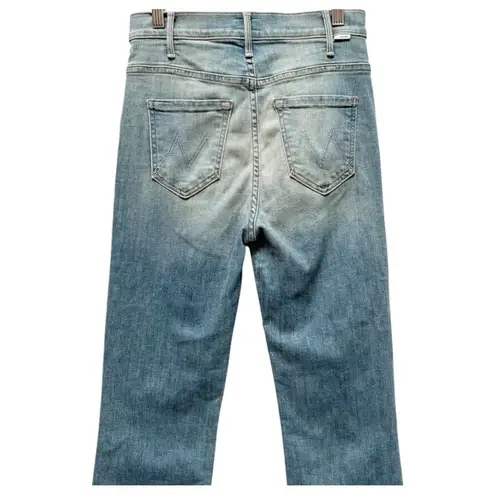 Mother The Hustler Ankle Fray Flare Crop Jeans Size 25 Blue