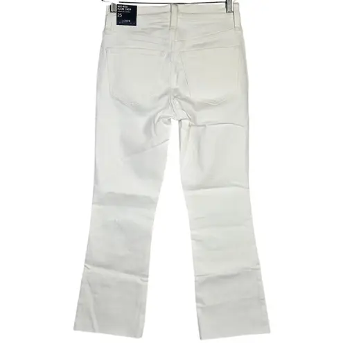 J. Crew Factory Flare crop white jean in signature stretch 25 NWT
