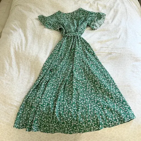 Floral Maxi Dress Green