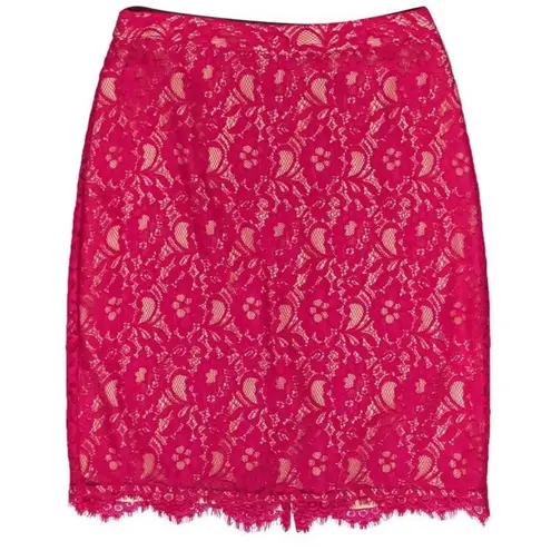 Joie xsmall pink lace romantic date night skirt