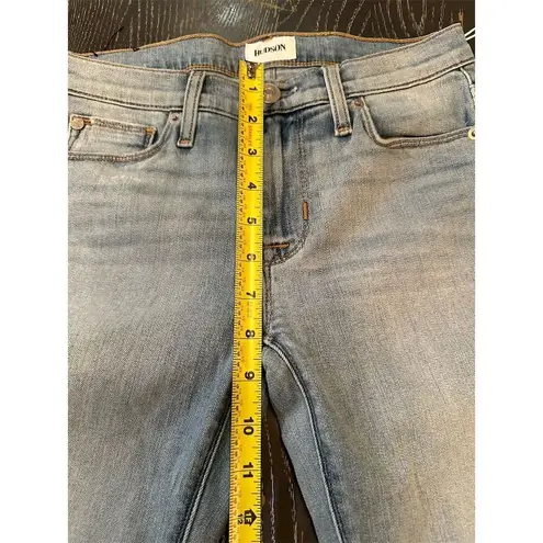 Hudson Women's Nico Midrise Ankle Super Skinny Jeans Size 24 Light Blue Denim