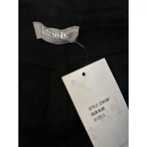 Blue B Collection Black Cropped Jeans Rhinestones Womens Size Large Stretch NEW